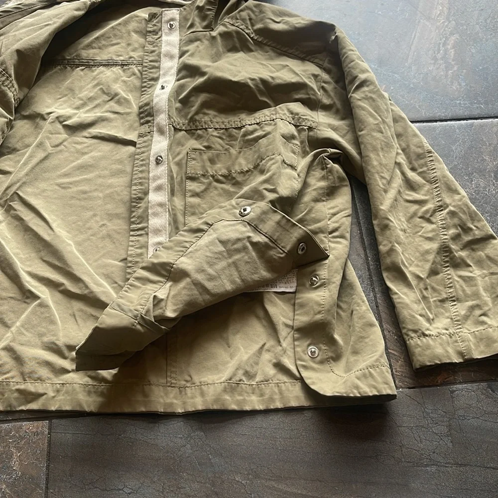 Zara Kids Lightweight Pocket Parka in olive color size 8